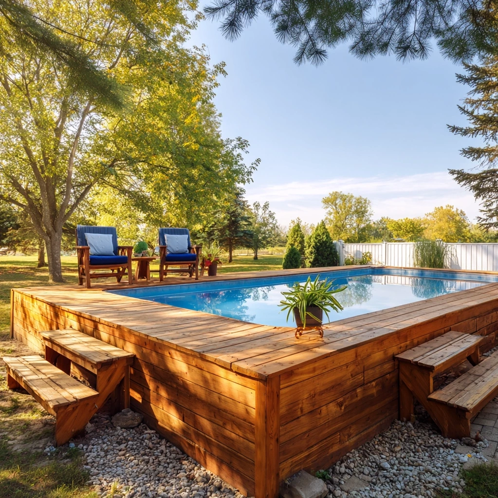 above ground pool deck ideas