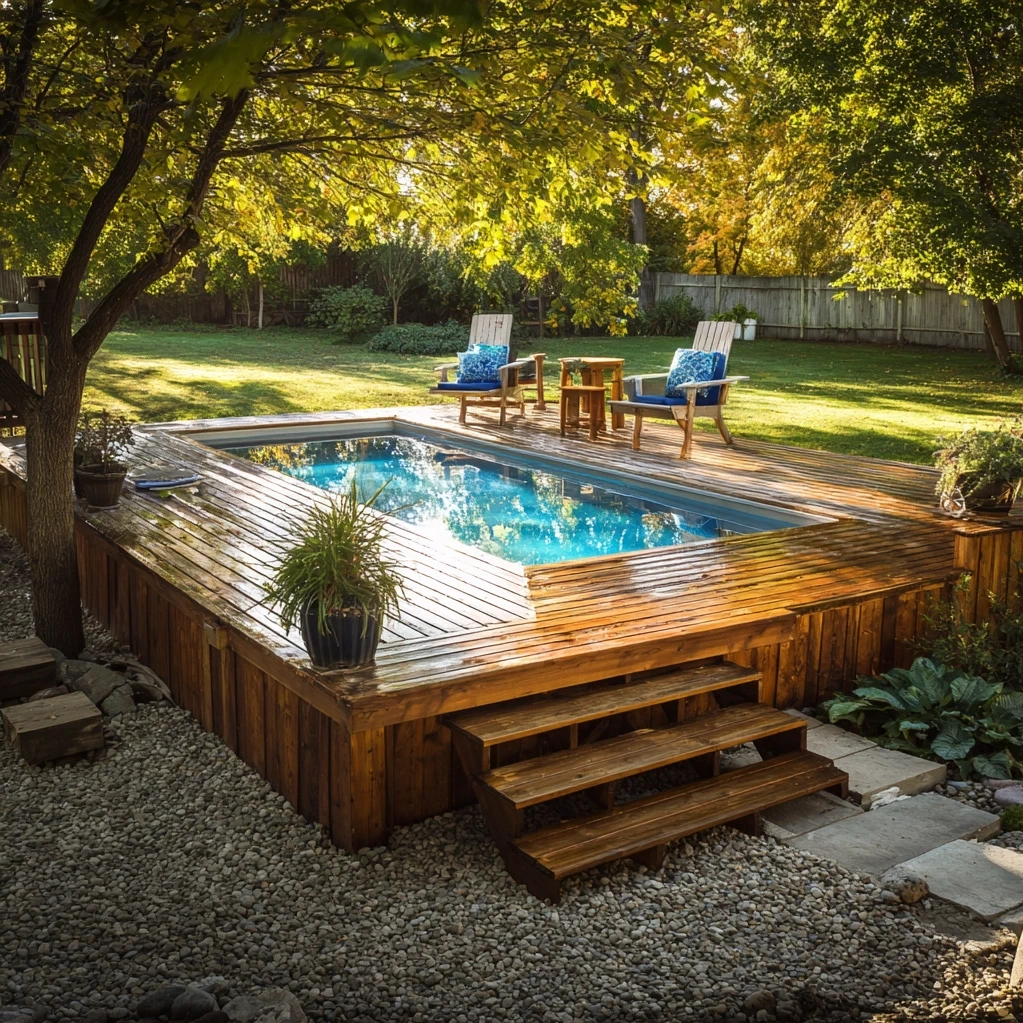 above ground pool deck ideas
