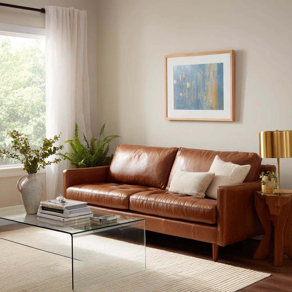 chocolate brown couch living room ideas
