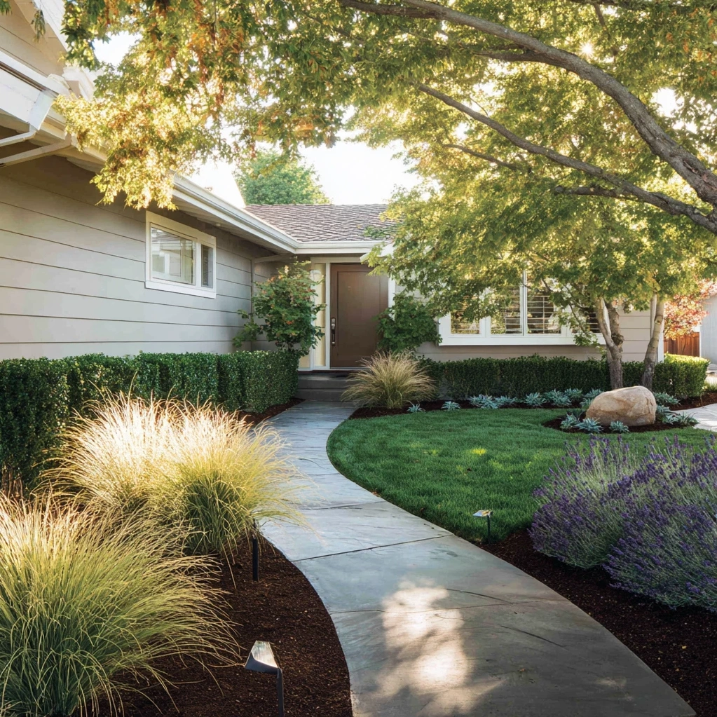 easy landscaping front yard