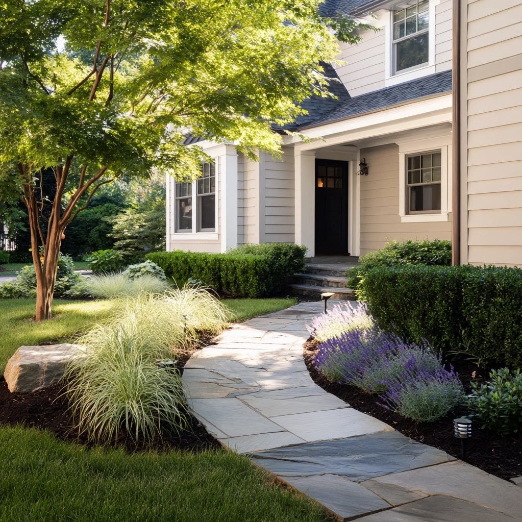 easy landscaping front yard