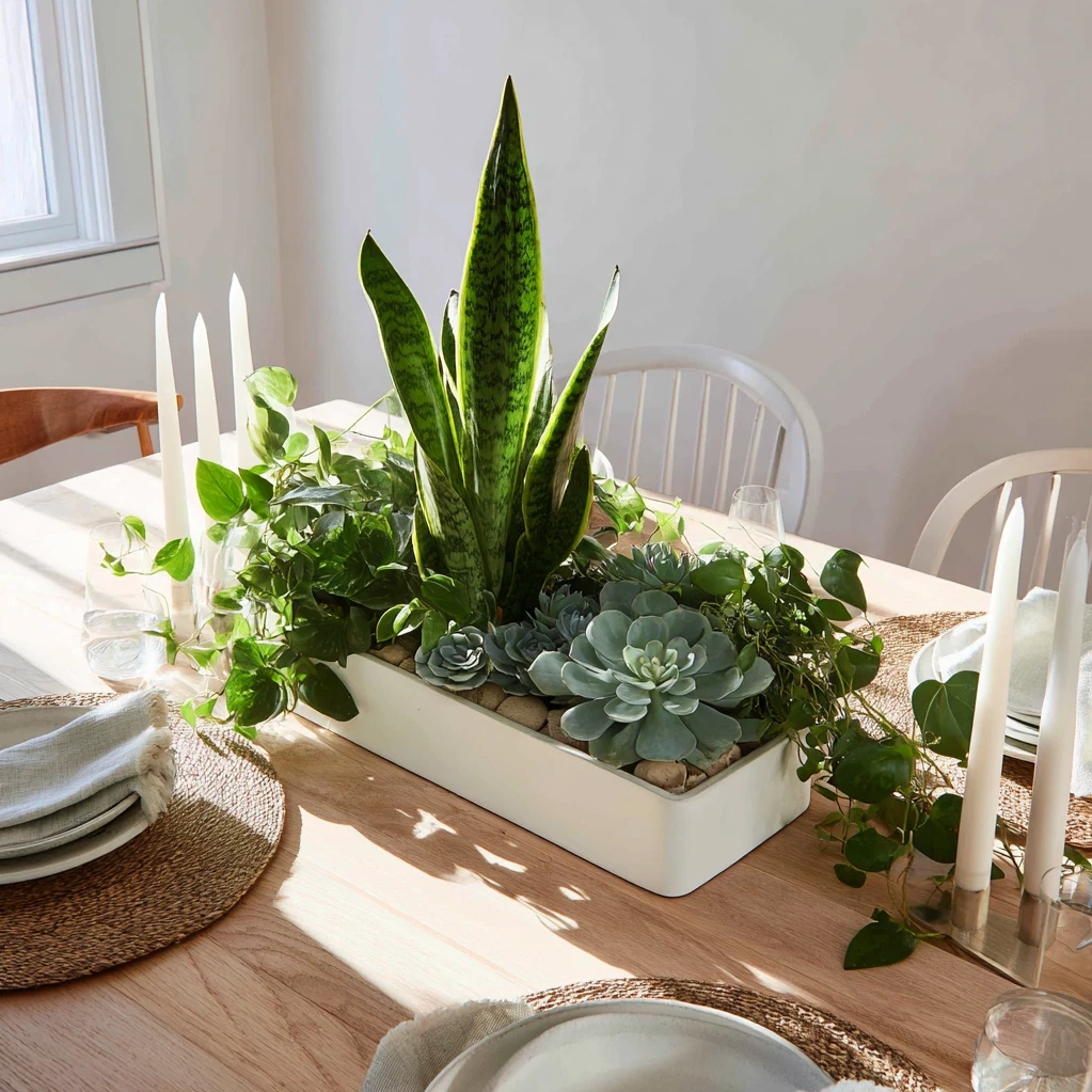 elegant green centerpieces