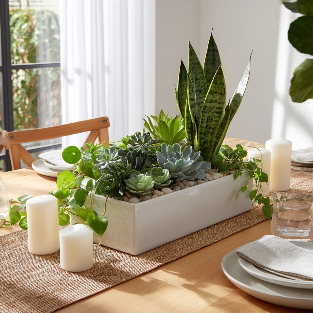 elegant green centerpieces