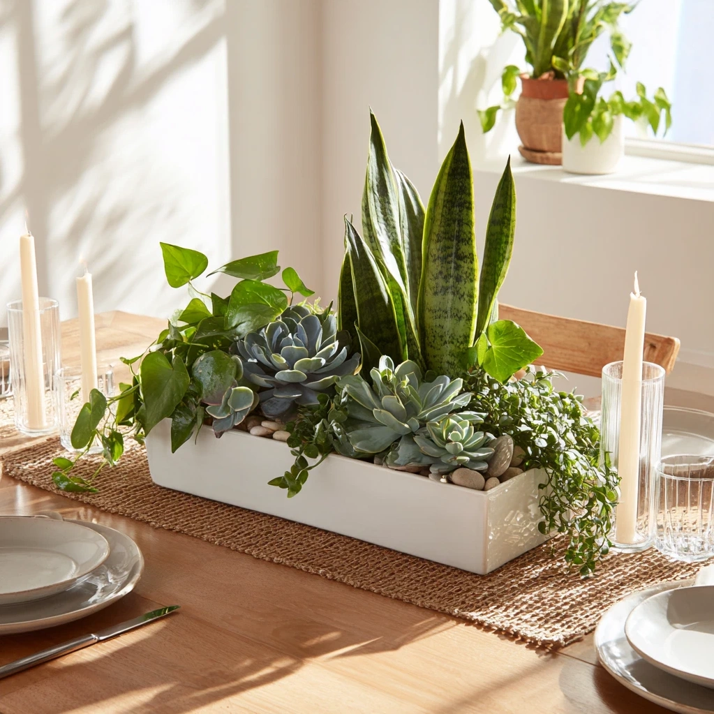 elegant green centerpieces