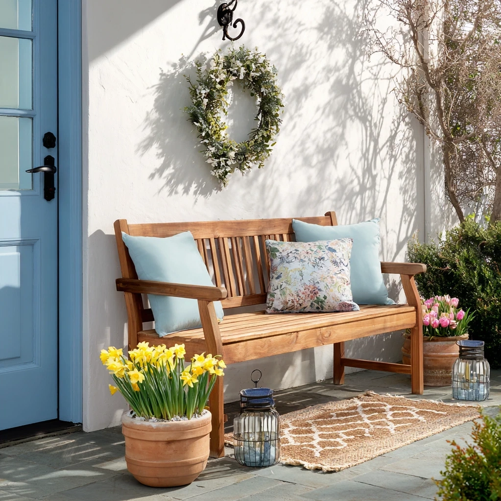 front porch spring decor