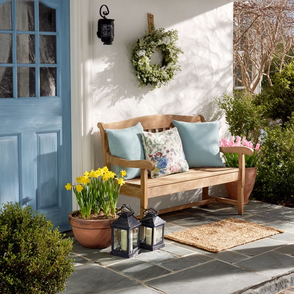 front porch spring decor