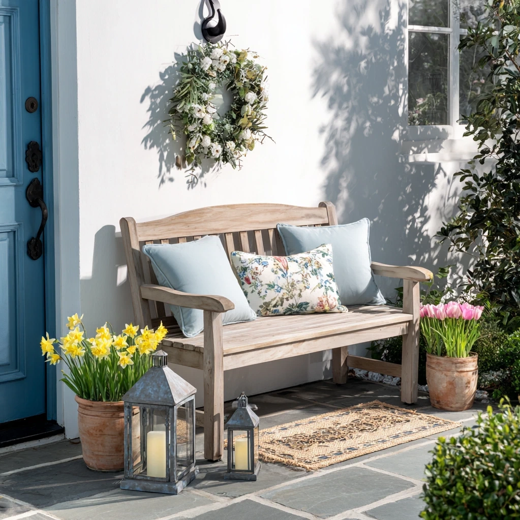 front porch spring decor