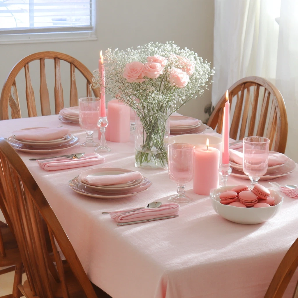 galentine pink tablescapes