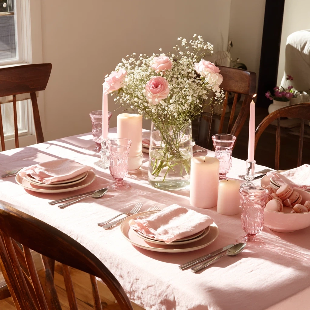 galentine pink tablescapes