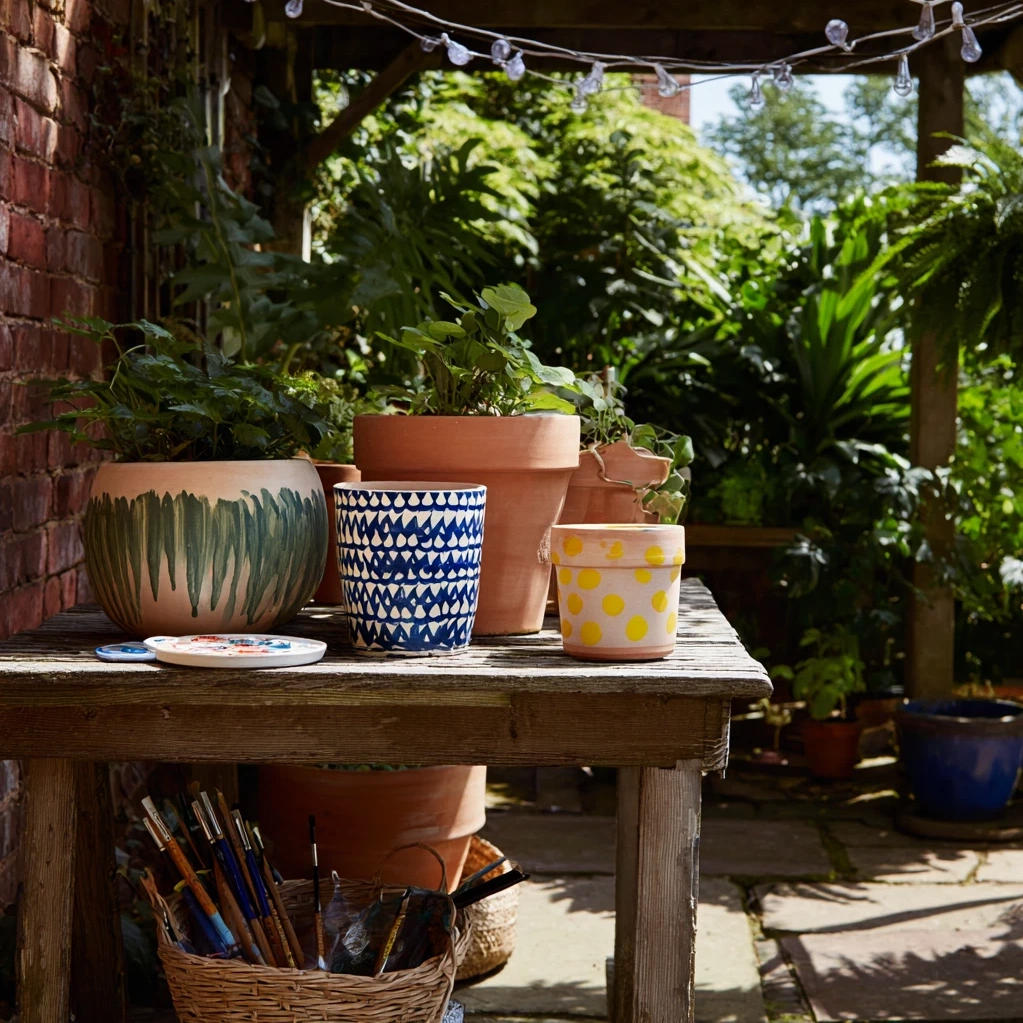painting flower pots