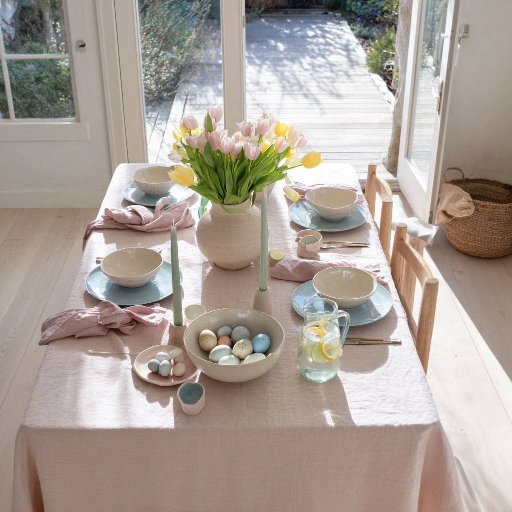 pastel spring tablescapes