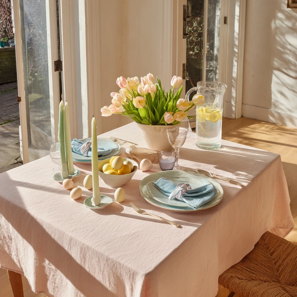 pastel spring tablescapes