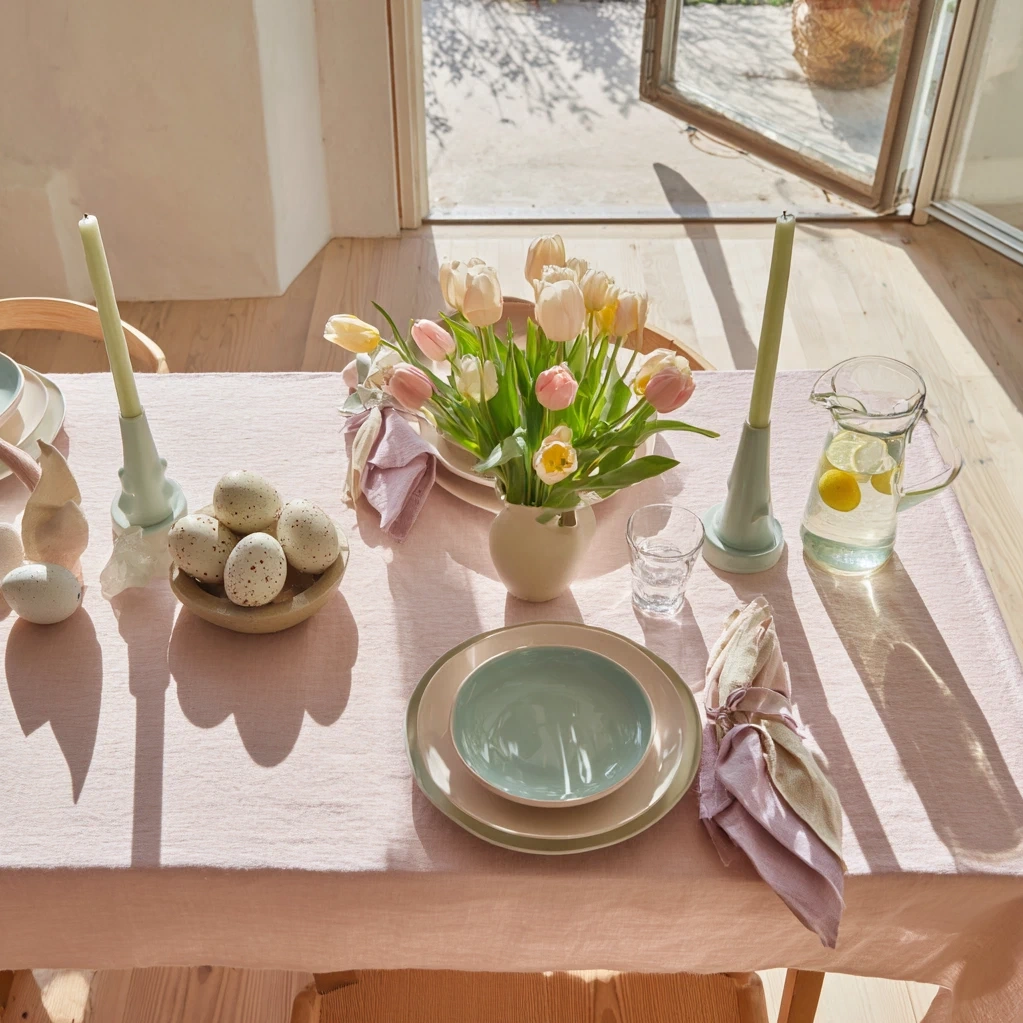 pastel spring tablescapes