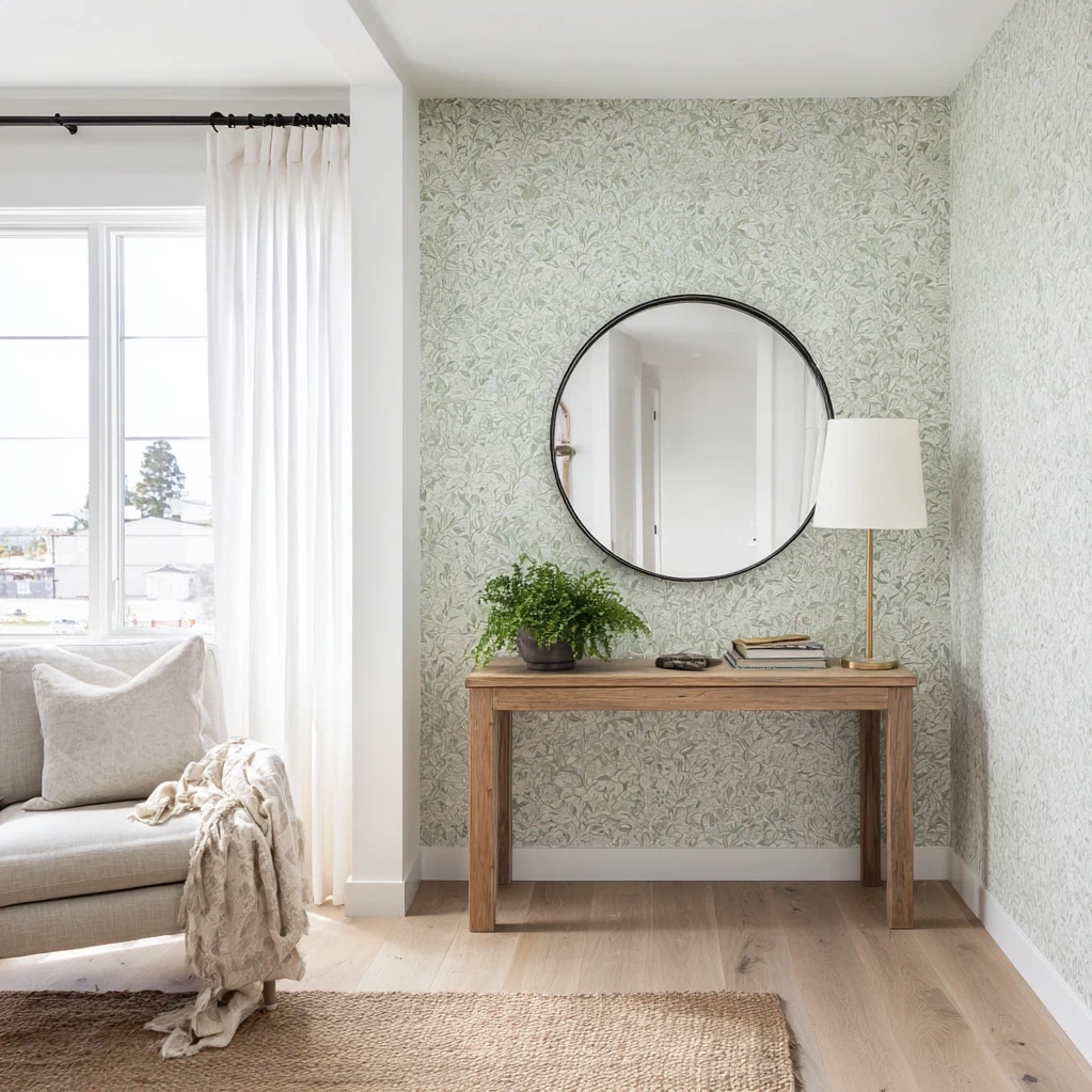 sage green wallpaper