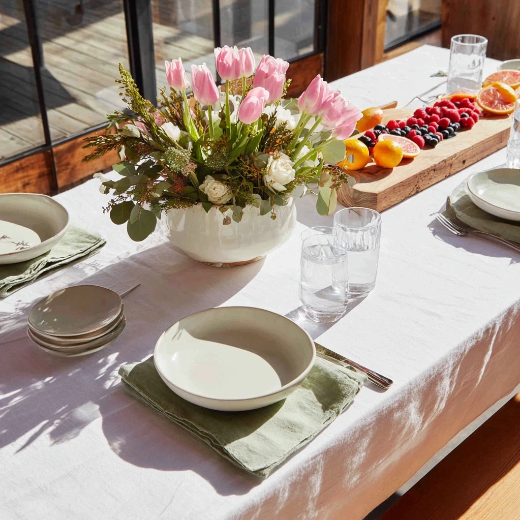 spring brunch tablescapes