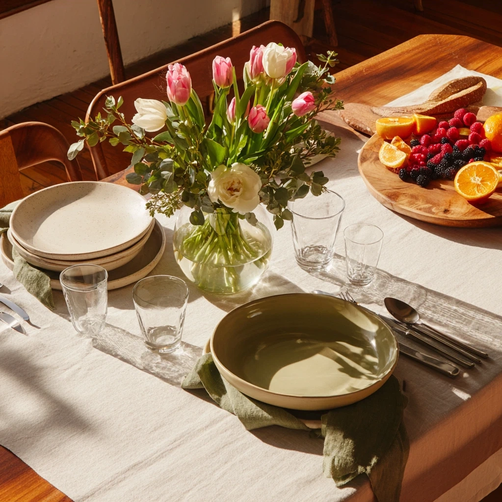 spring brunch tablescapes