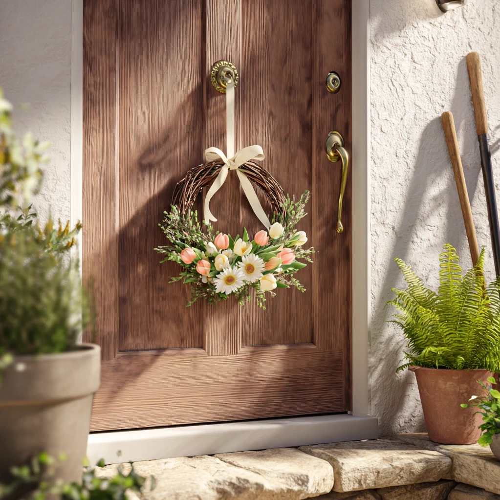 spring floral wreath