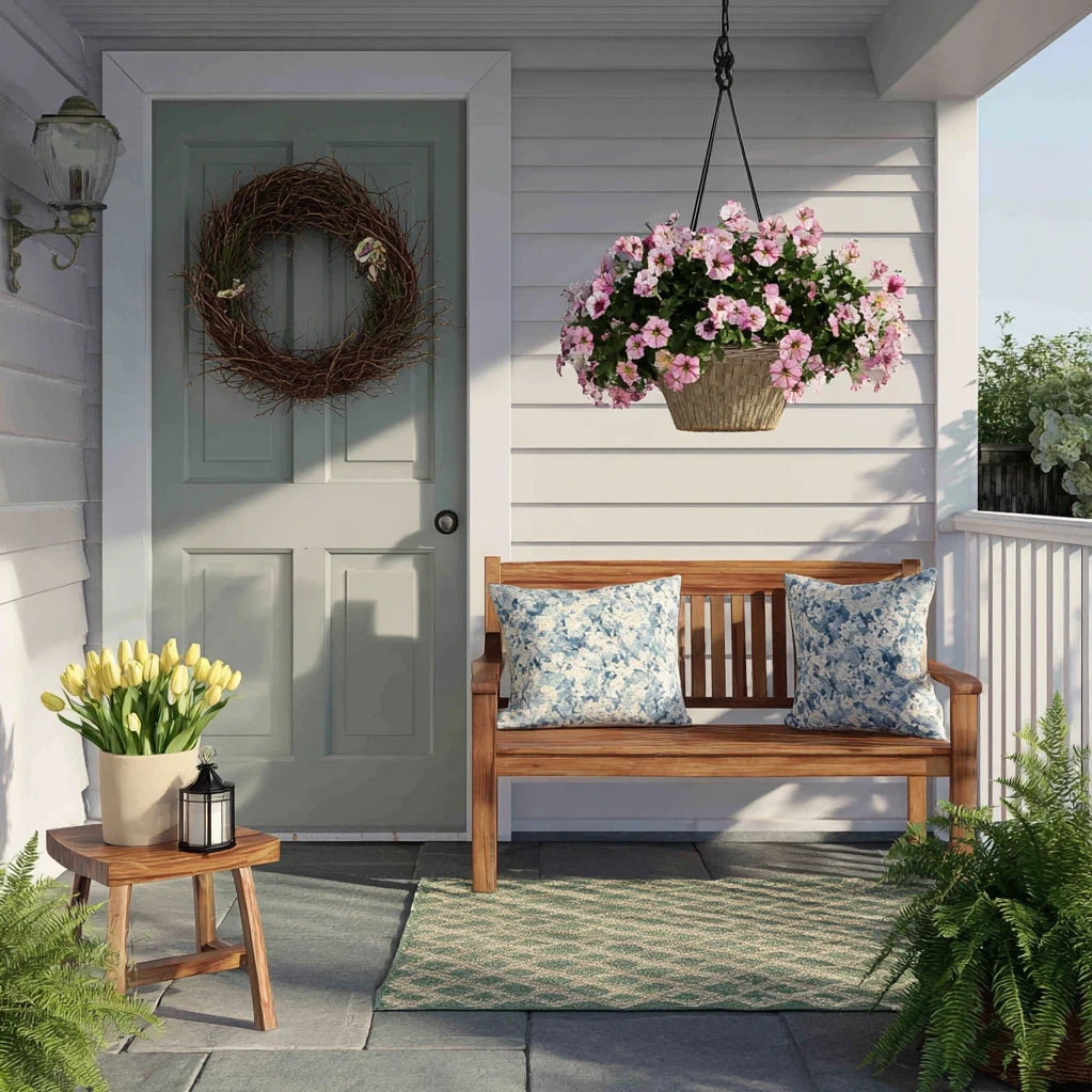 spring front porch decor