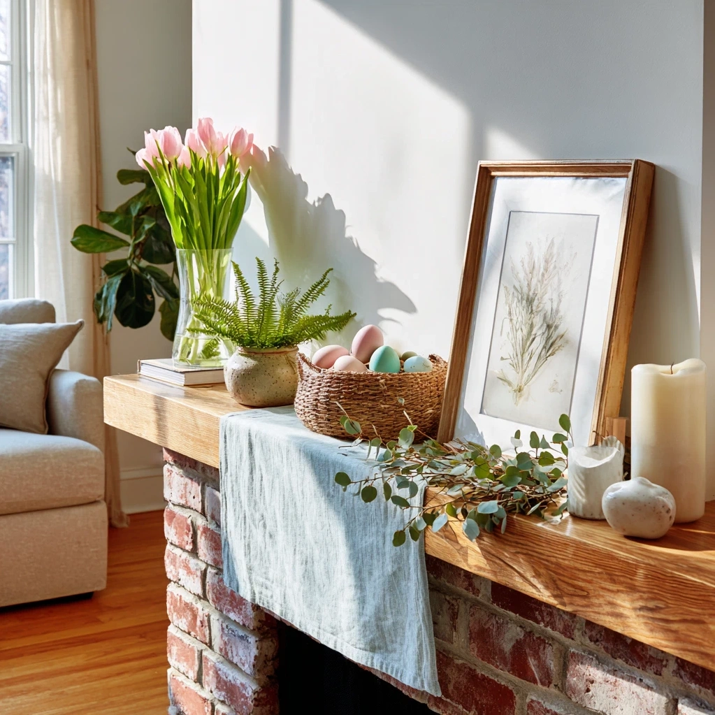 spring mantel decorating ideas