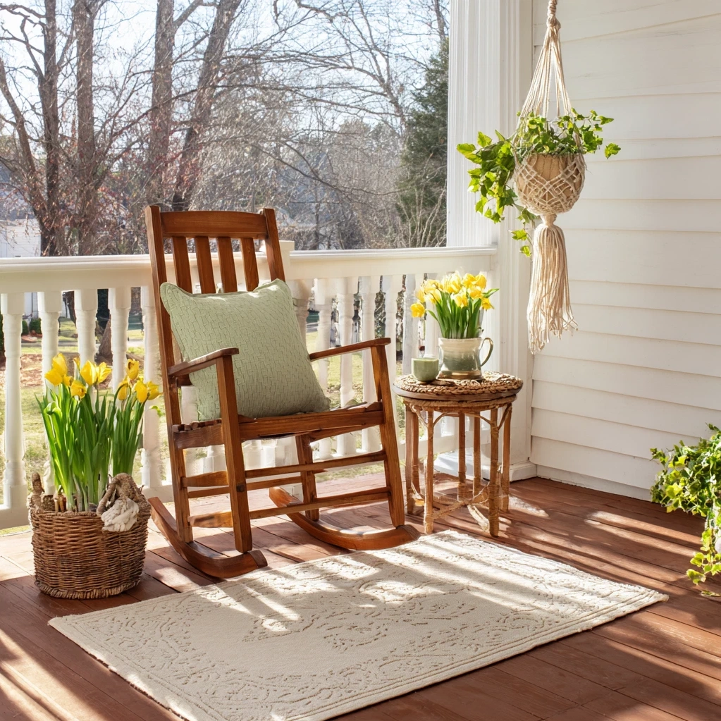 spring porch decor