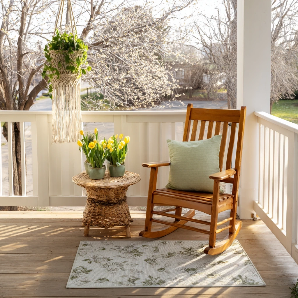 spring porch decor