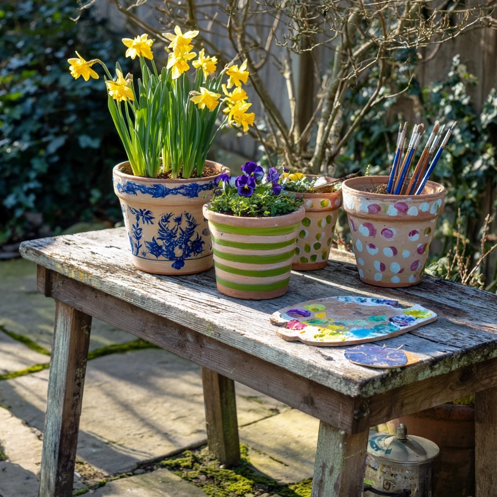 spring pot painting