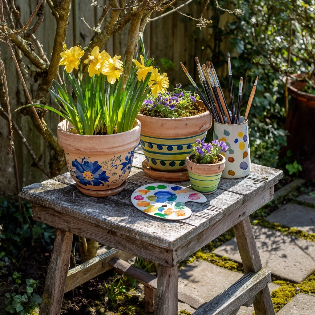 spring pot painting