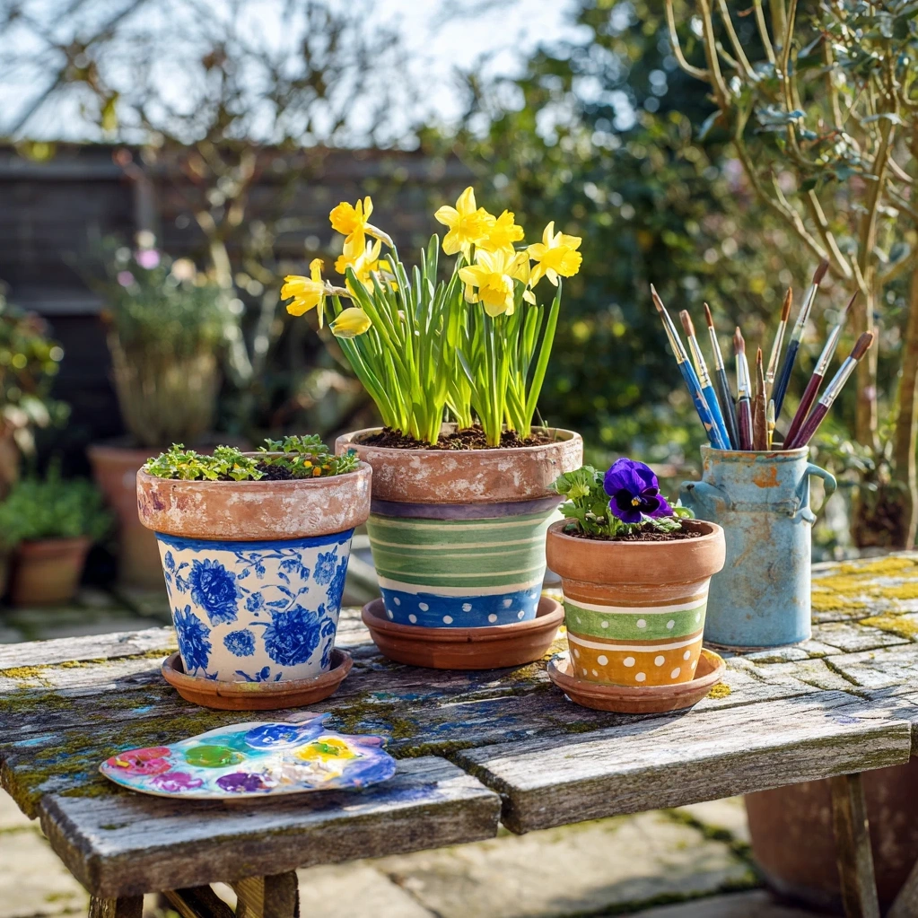 spring pot painting