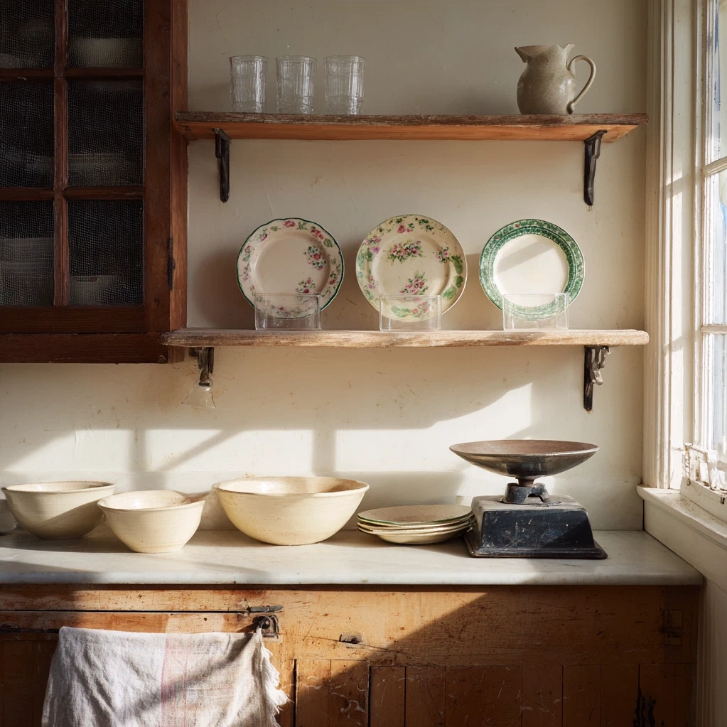 vintage dishware aesthetic