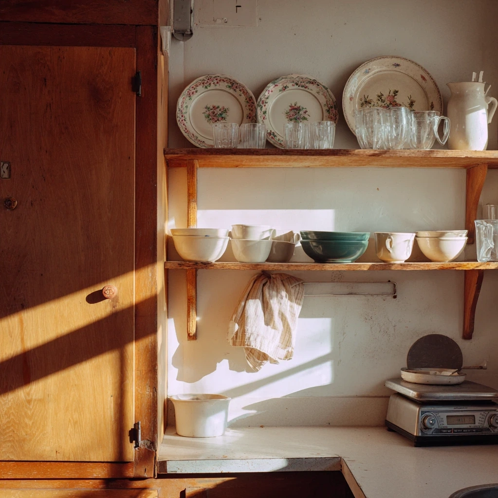 vintage dishware aesthetic