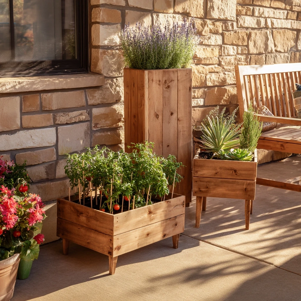 wood planter box