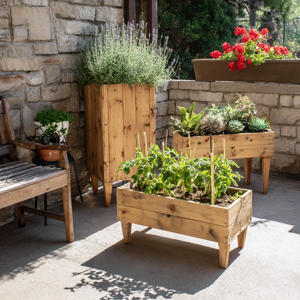 wood planter box