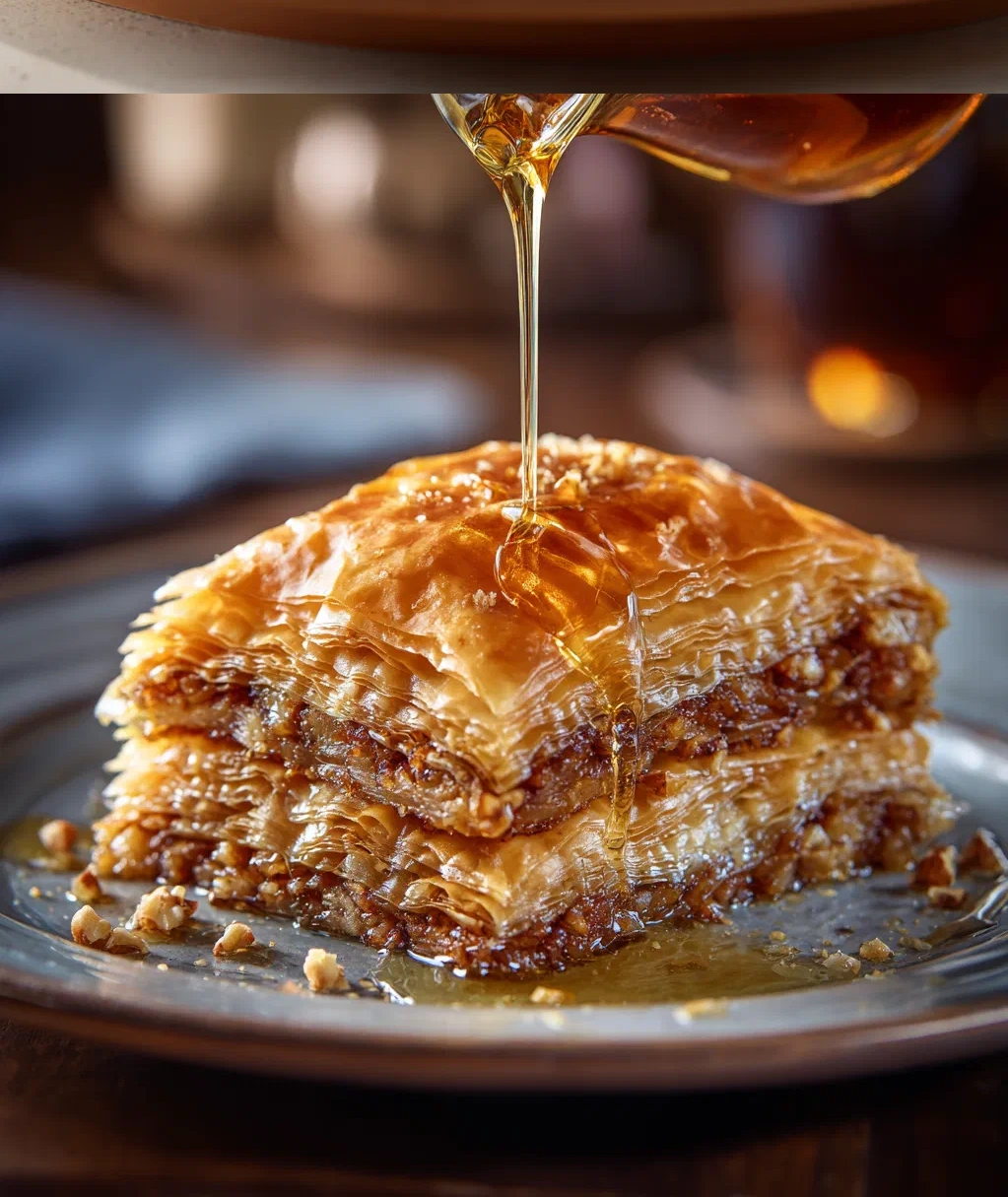 apple pie baklava with maple syrup