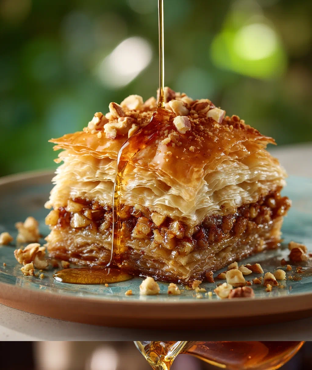 apple pie baklava with maple syrup