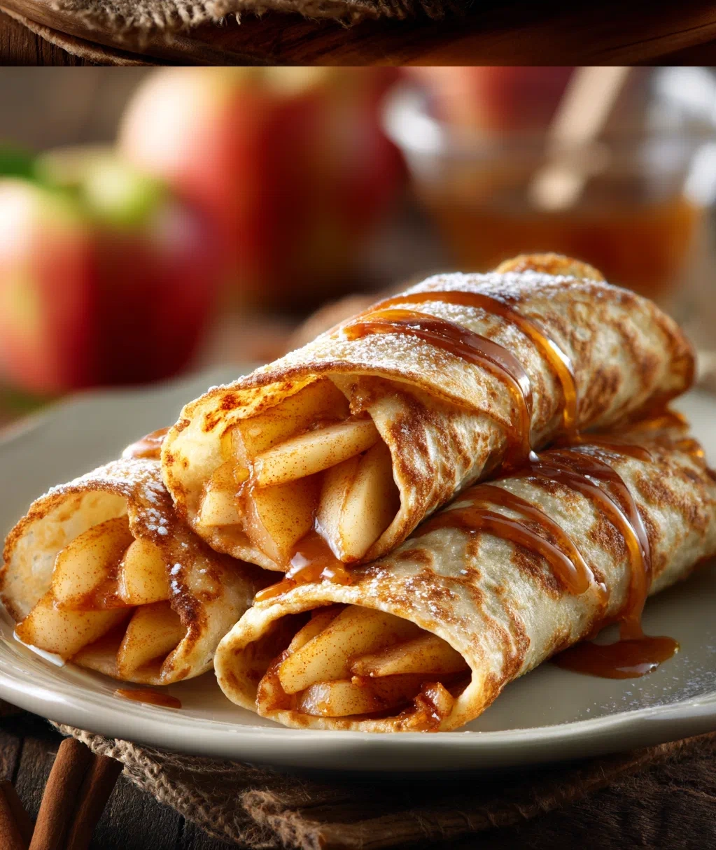 apple pie tortilla wraps with brown sugar butter