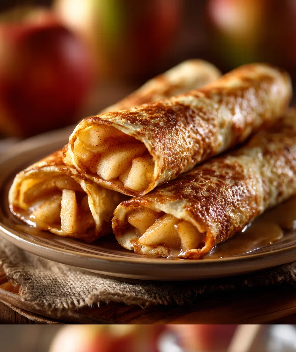 apple pie tortilla wraps with brown sugar butter