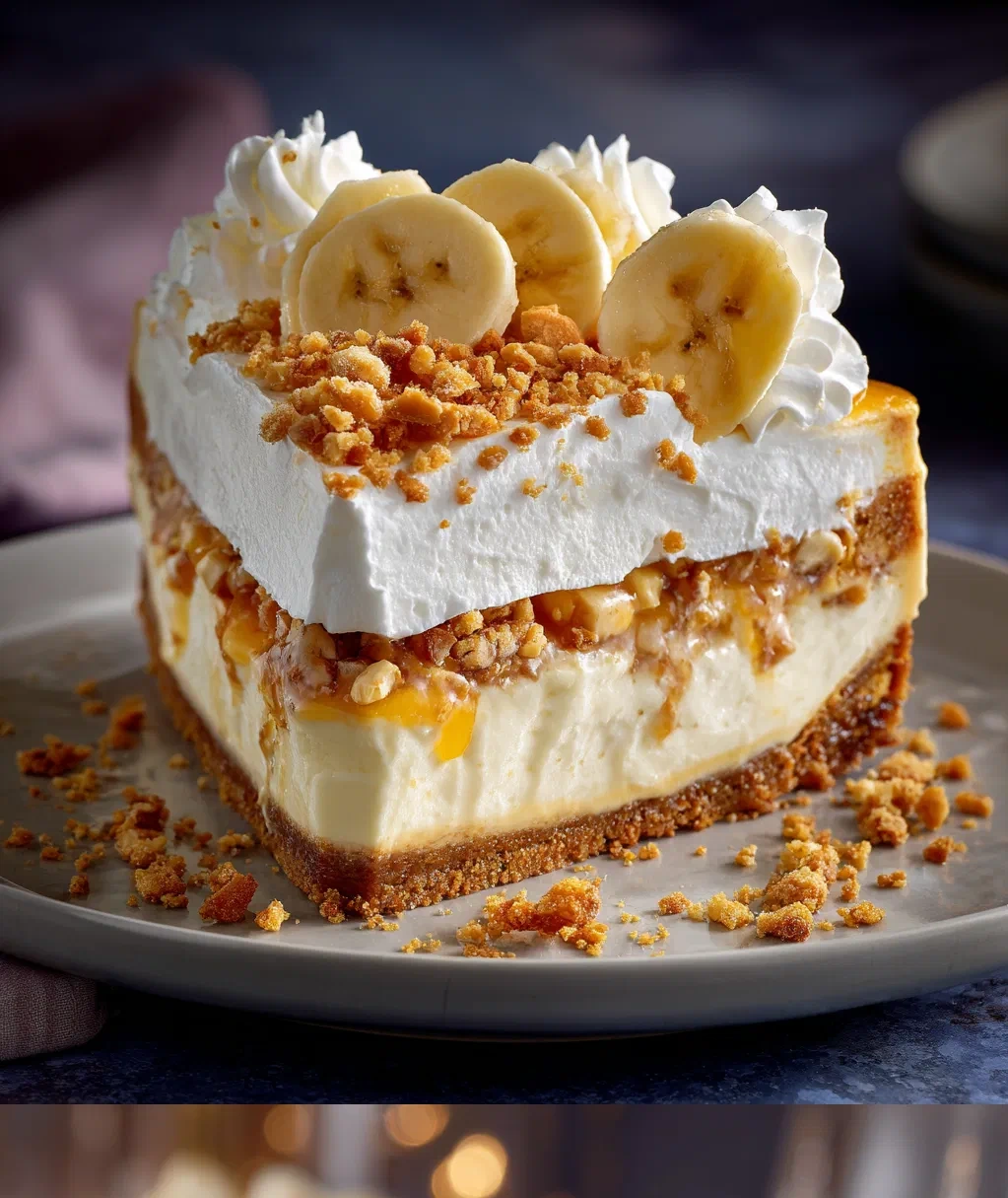 banana pudding crunch cheesecake