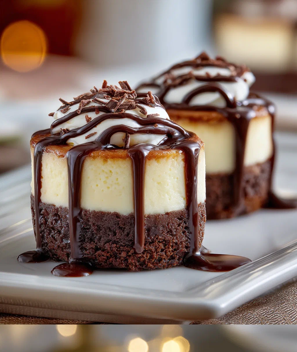 brownie bottom mini cheesecakes
