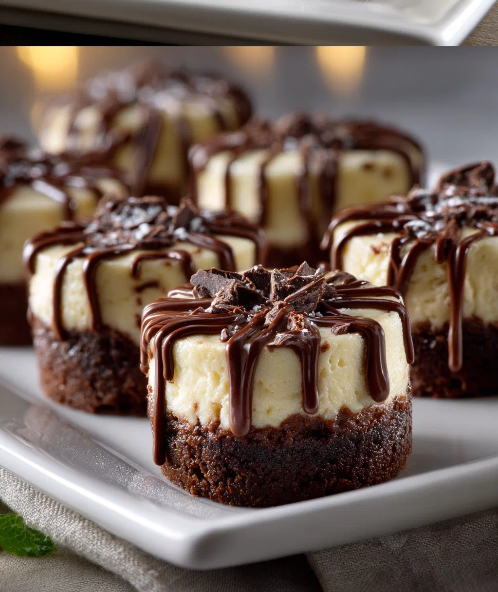 brownie bottom mini cheesecakes