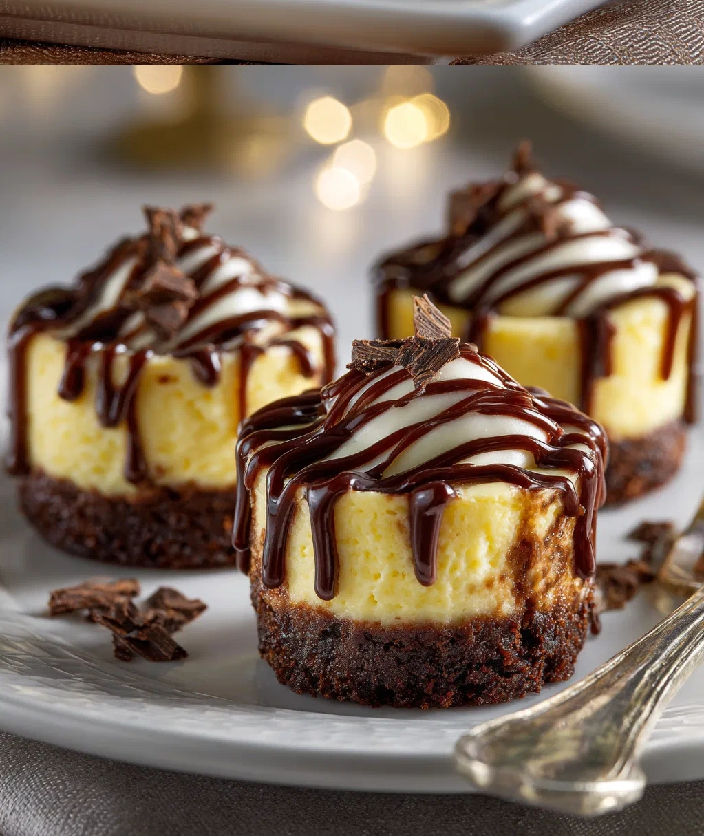brownie bottom mini cheesecakes