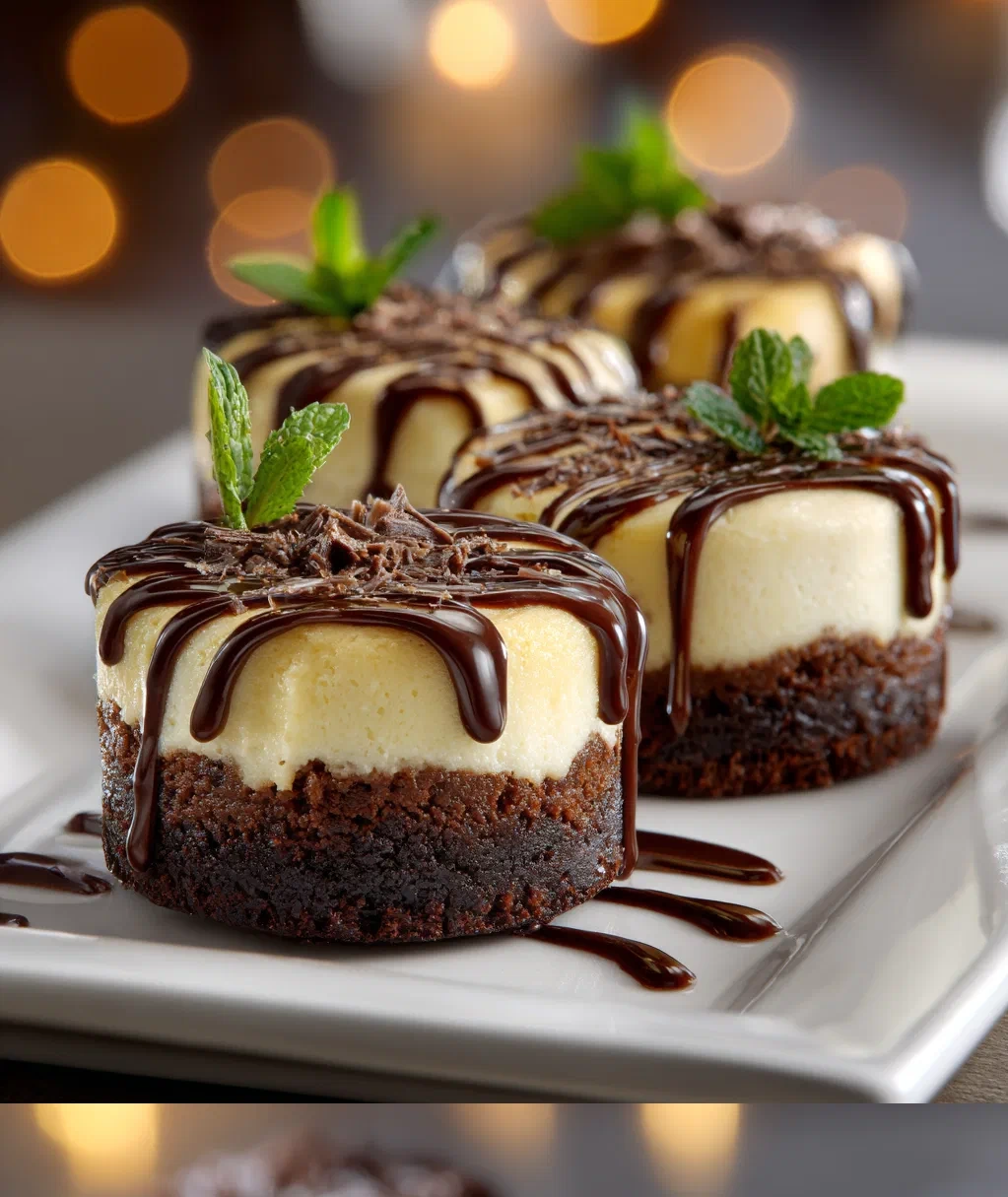 brownie bottom mini cheesecakes