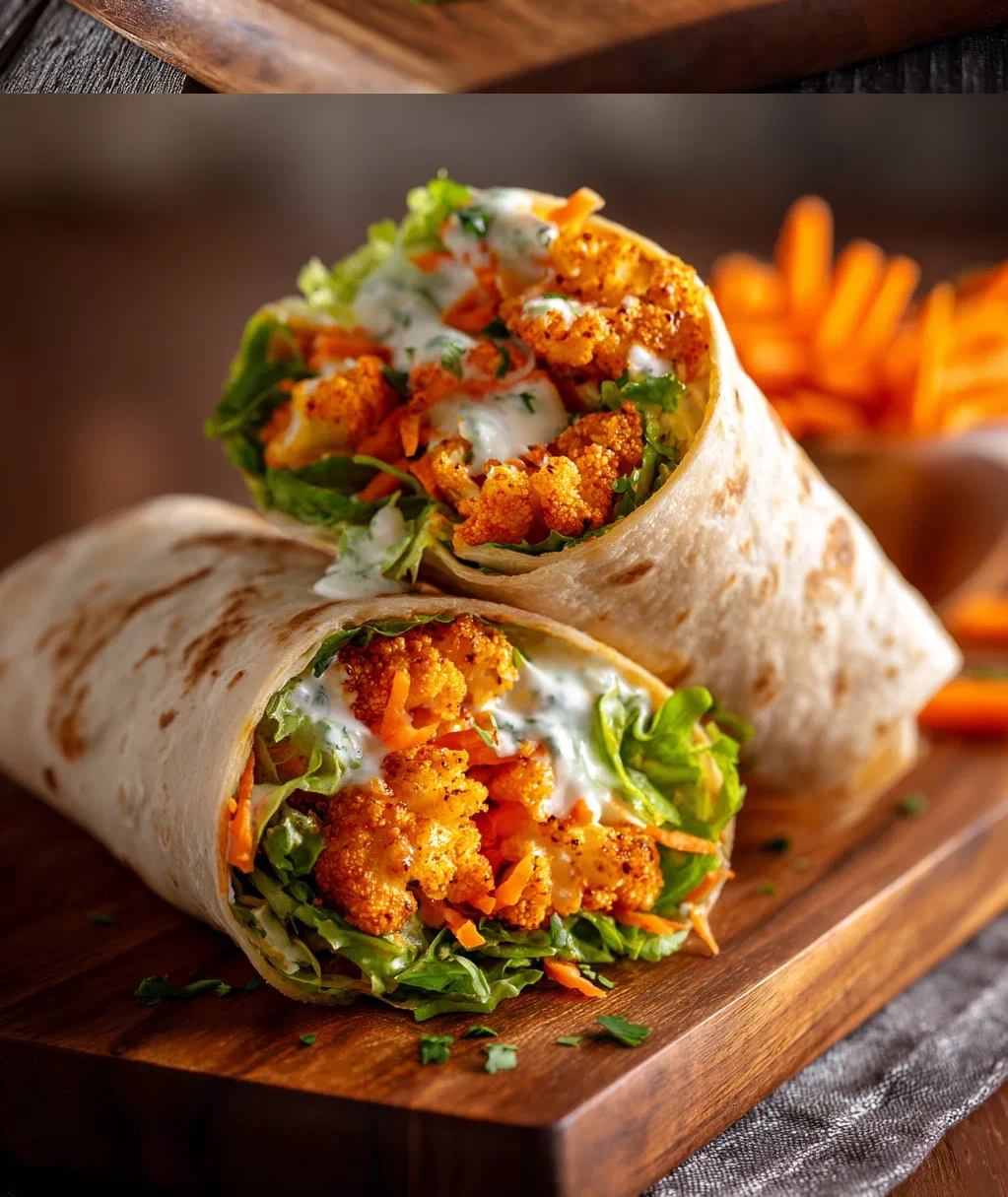 buffalo cauliflower wrap