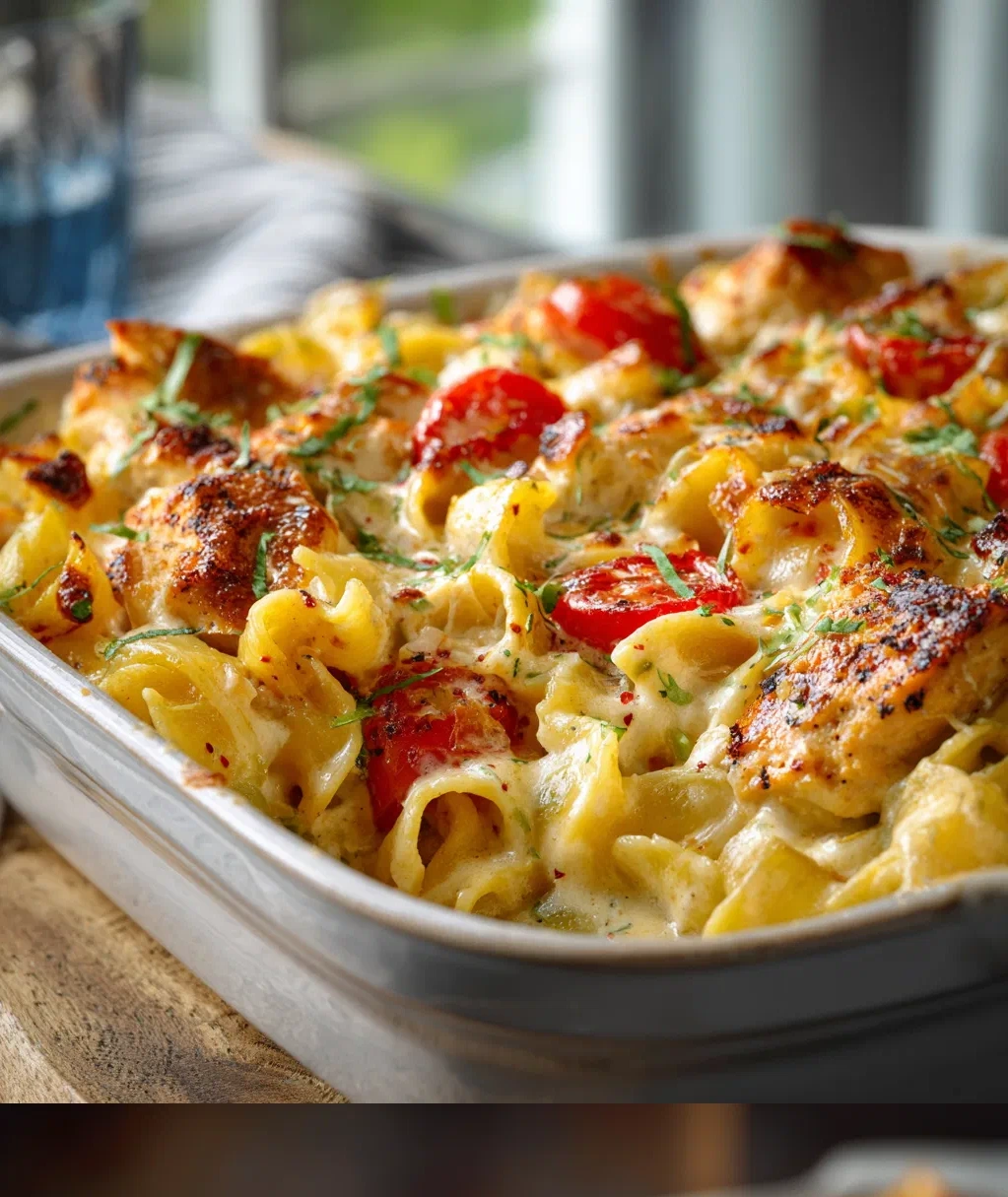 cajun cream cheese chicken pasta bake