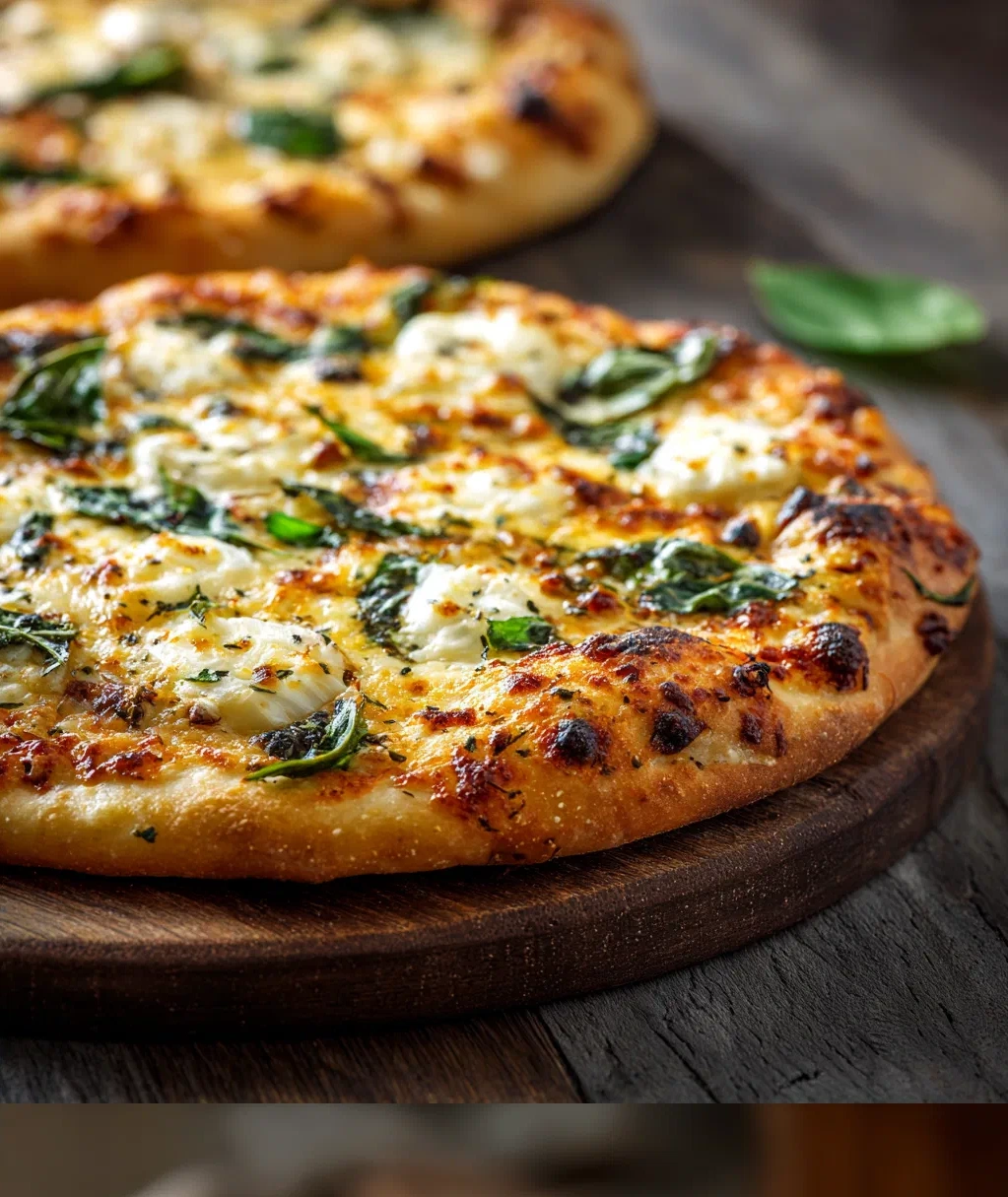 cheesy basil and garlic pizza