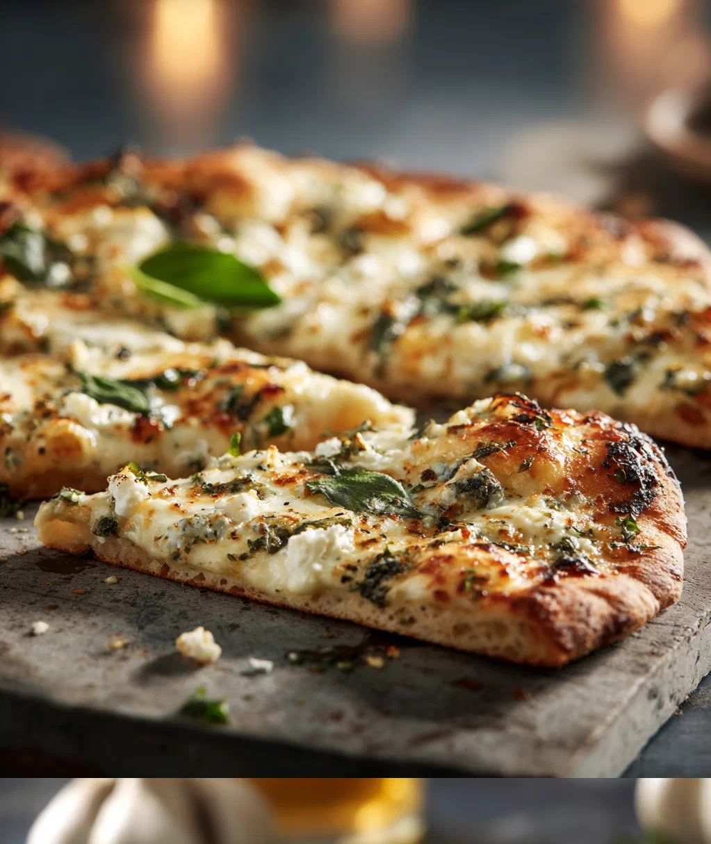 cheesy basil and garlic pizza