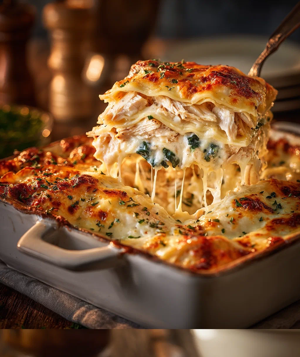 chicken alfredo lasagna