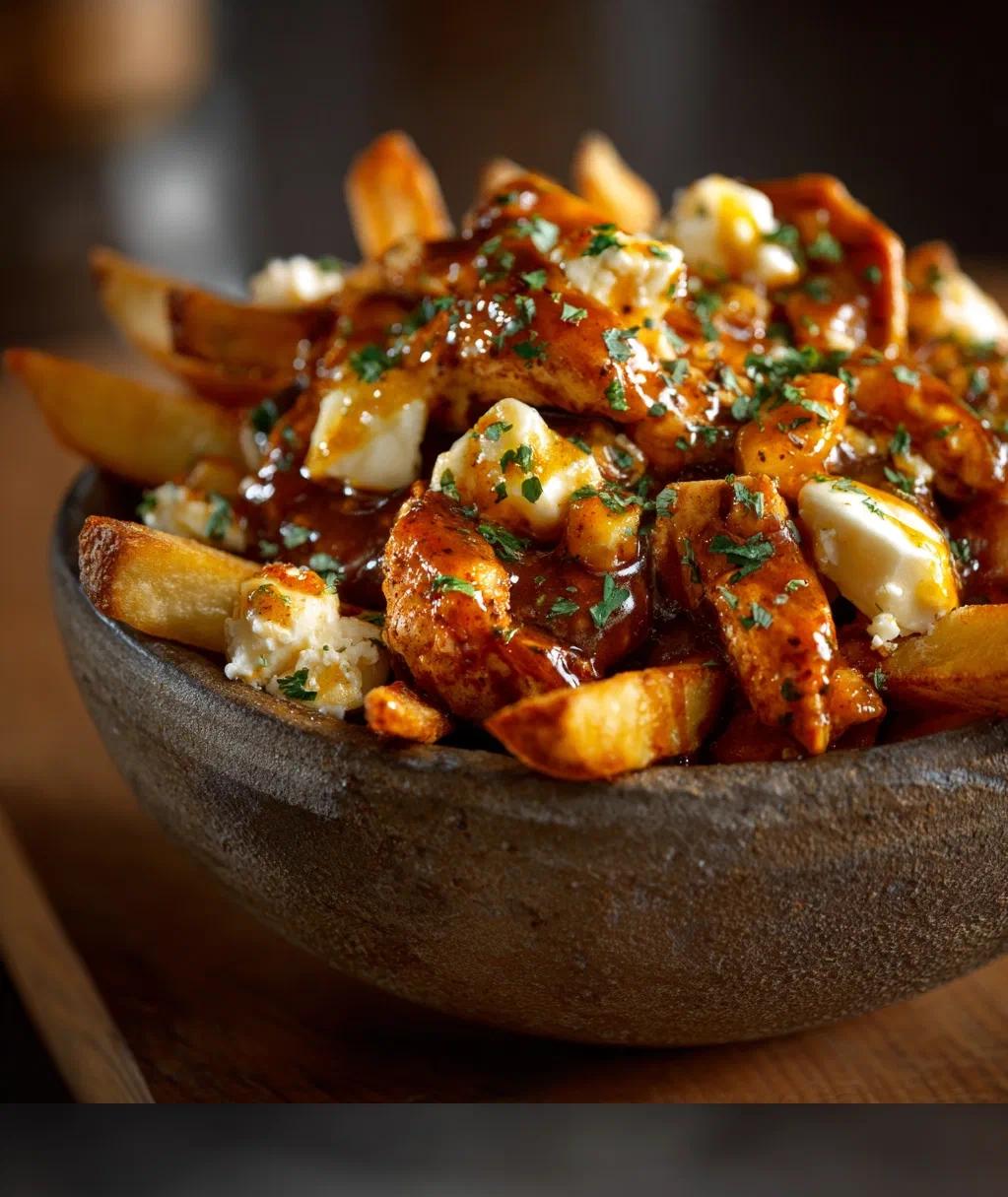 chicken and cheese poutine