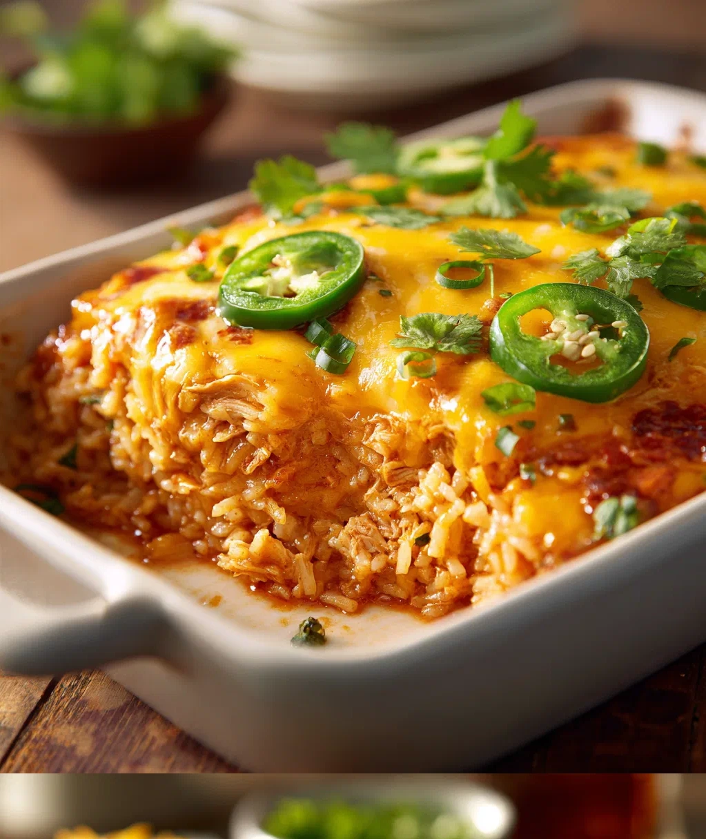 chicken enchilada rice casserole