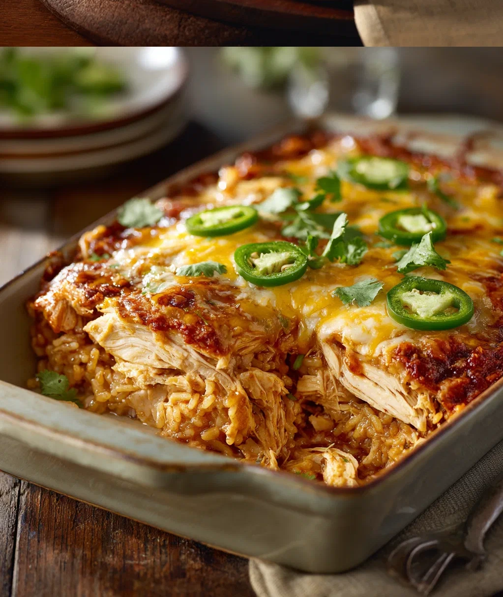 chicken enchilada rice casserole