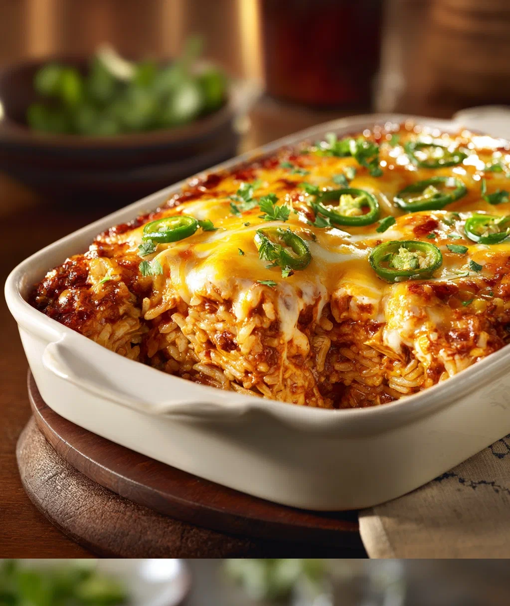 chicken enchilada rice casserole